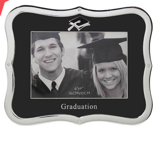 Silver Graduation Frame W/Cap