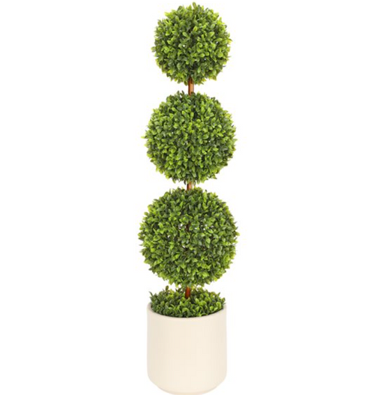 Faux Boxwood Ball Topiary (UV Protected) 32"H