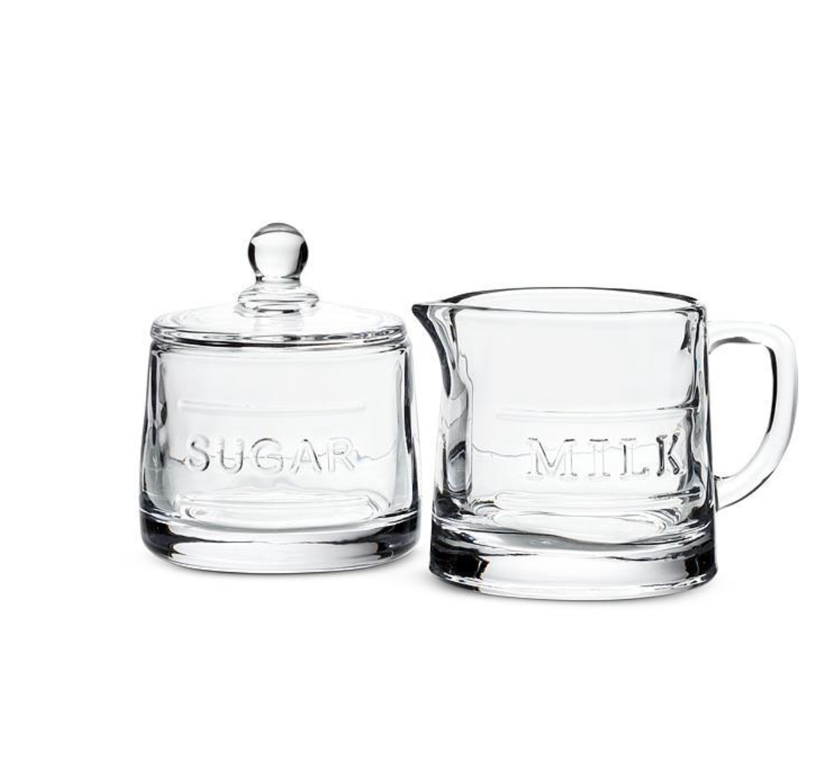 Classic Clear Glass Milk/Sugar