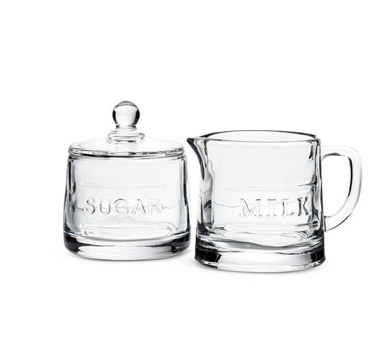 Classic Clear Glass Milk/Sugar