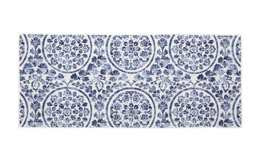 Medallion Printed Chenille Washable Rug