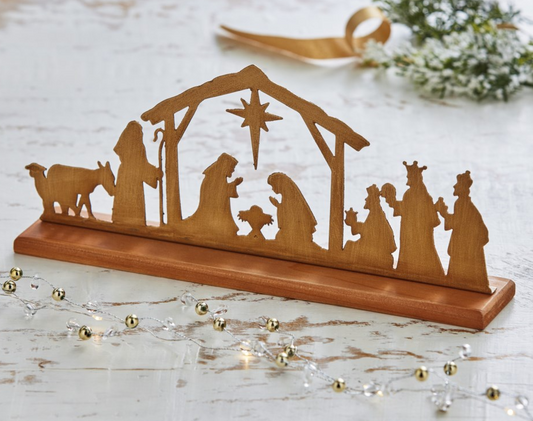 Wood & Metal Nativity Scene