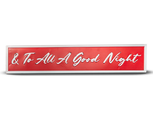 And To All A Good Night Enamel Sign