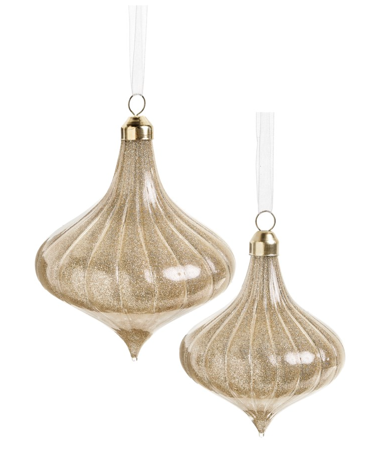 Onion Glass Gold Ornament