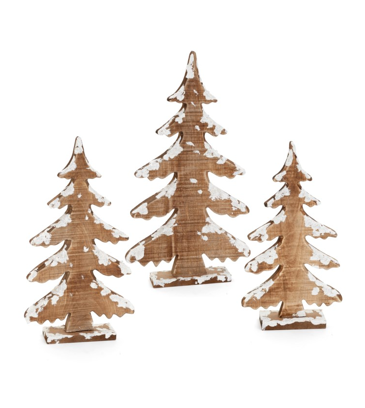 White & Natural Wood Tree