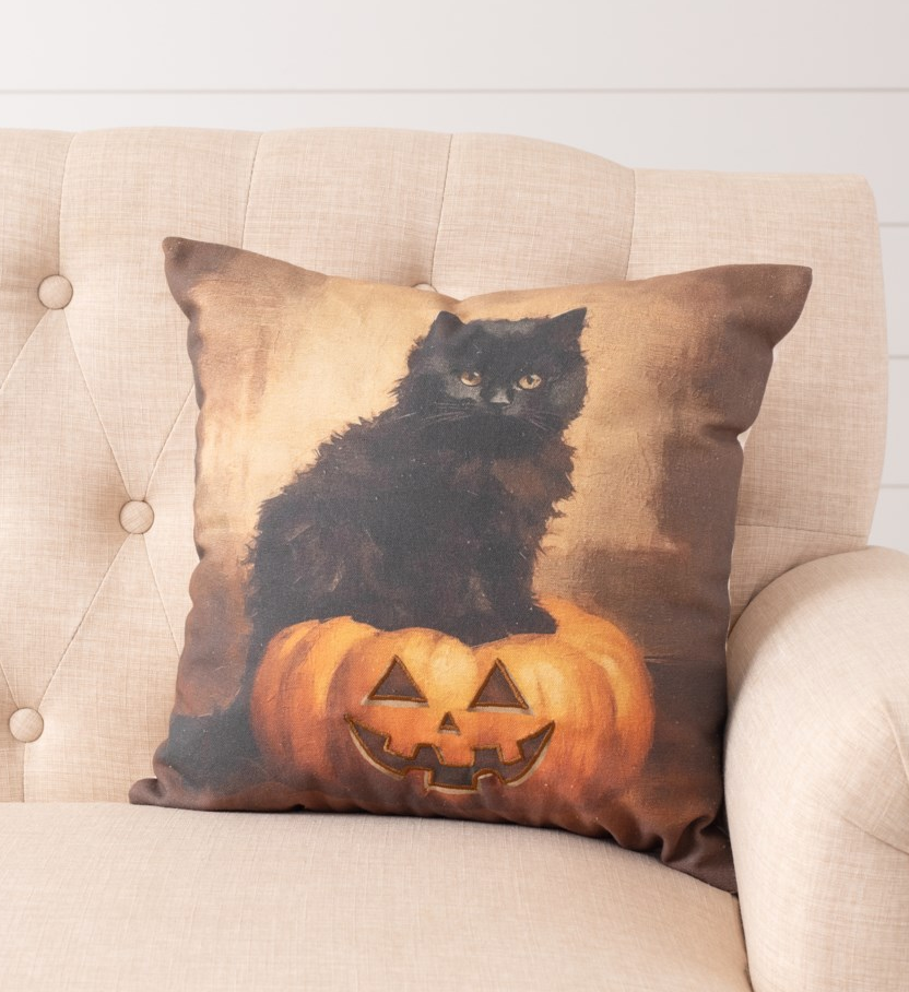 Black Cat Pillow
