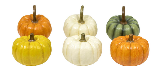4" Assorted Resin Pumpkin