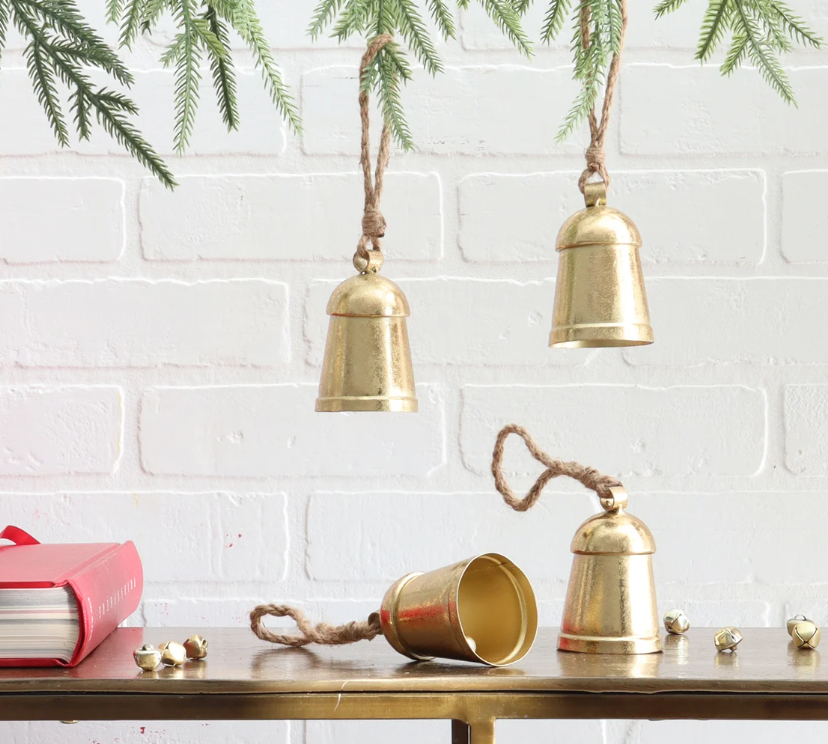 XS Small Gold Bell Ornament