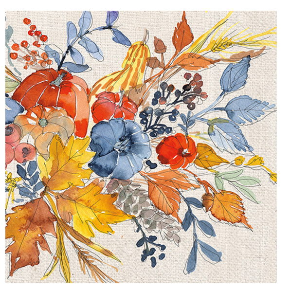 Fall Flair Cocktail Napkin