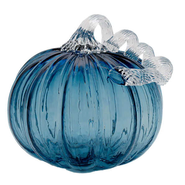 Savoury Blue Glass Pumpkin