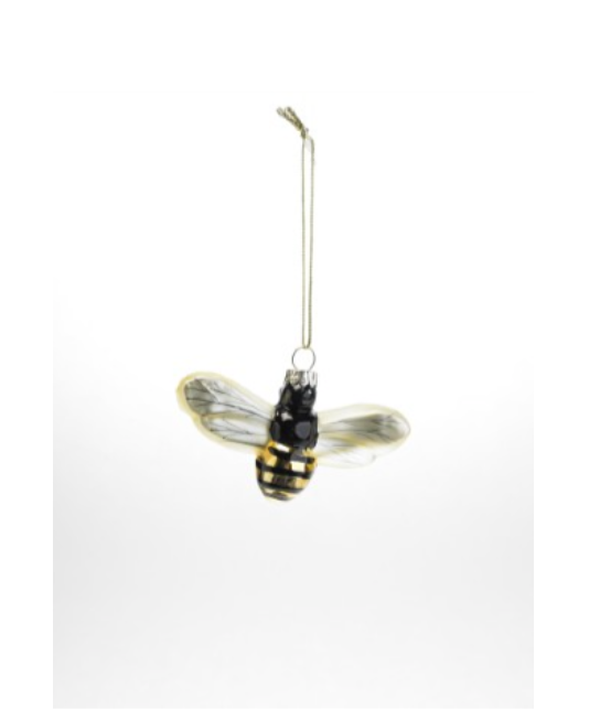 Blown Glass Bumblebee Ornament