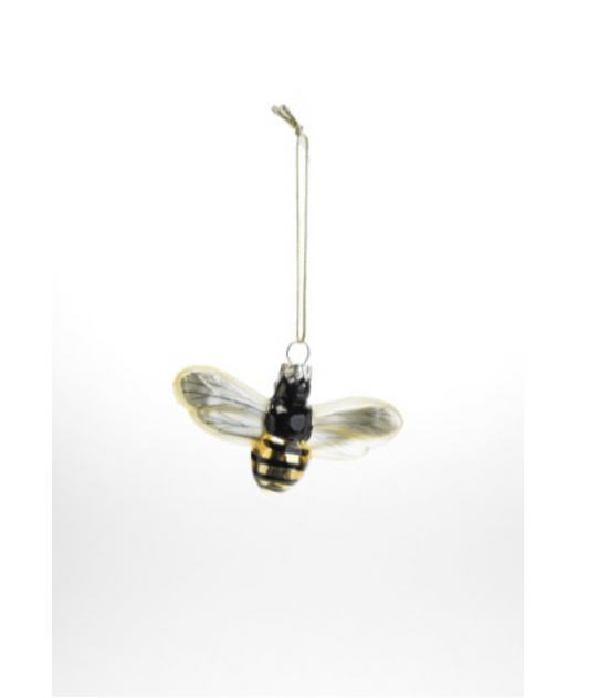 Blown Glass Bumblebee Ornament