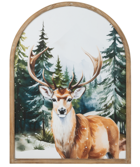 Stag Arched Wall Decor