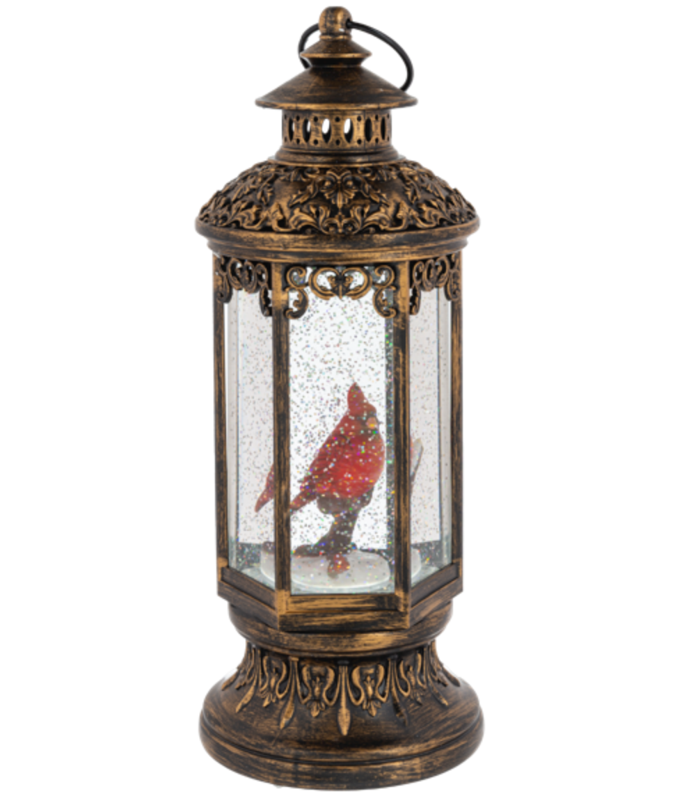 LED Rotating Cardinal Waterglobe