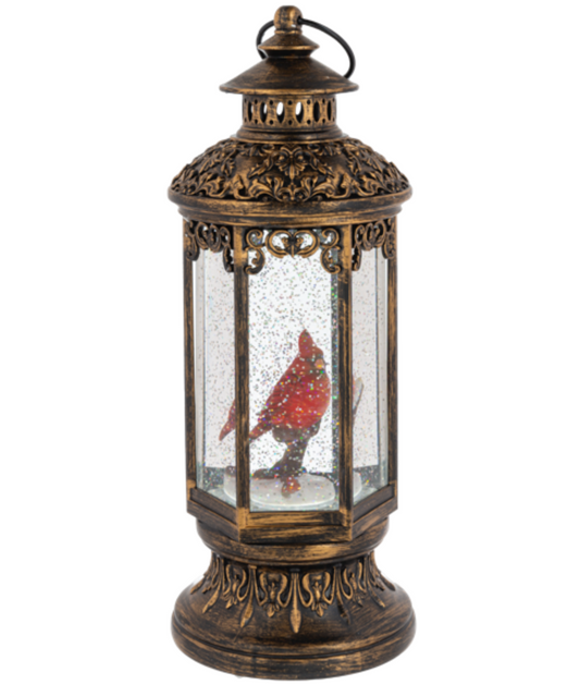 LED Rotating Cardinal Waterglobe