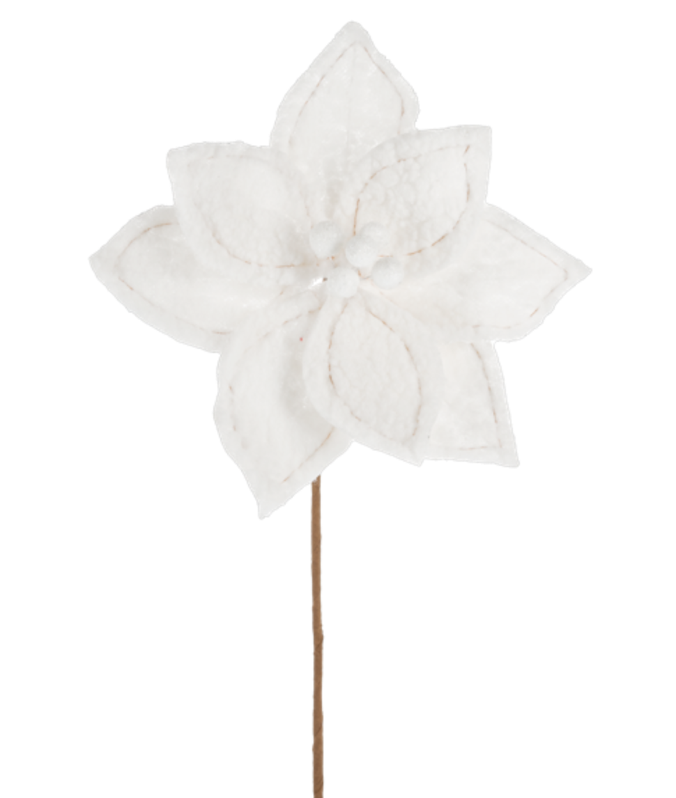 Sherpa Poinsettia Pick