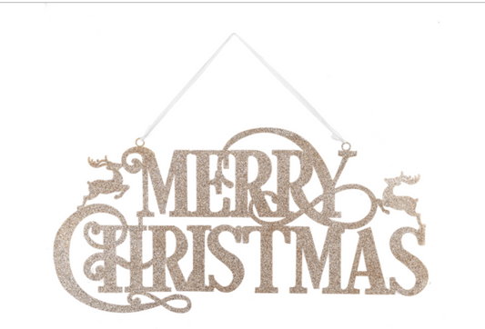 Glittery Merry Christmas Sign