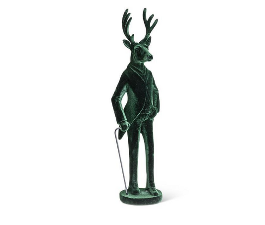 Standing Stag Green Velvet