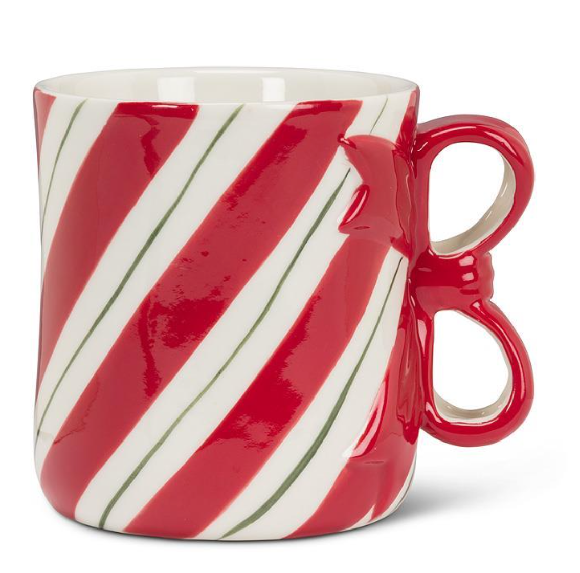 Red Stripe & Bow Mug
