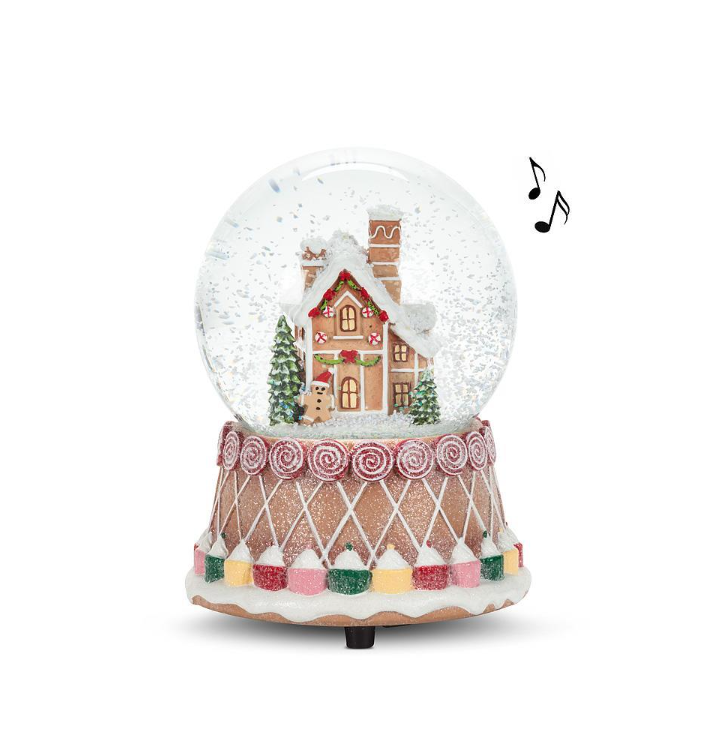 Gingerbread Snowglobe W/Music