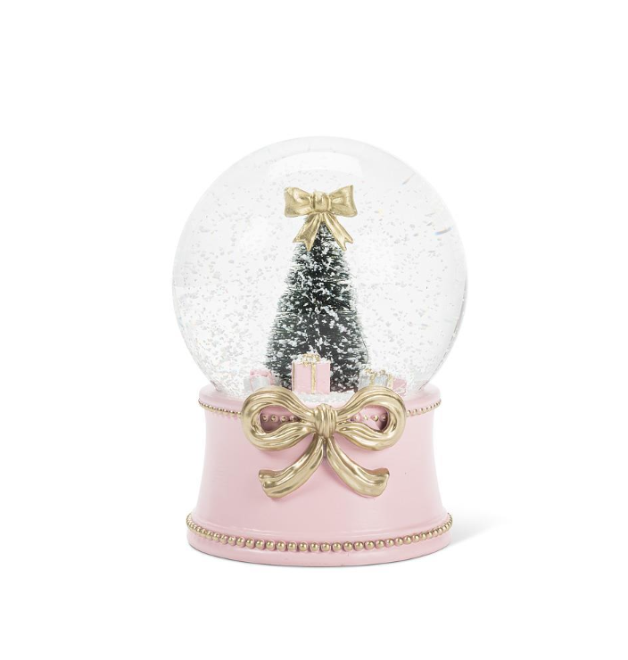 Tree W/Bow Snowglobe