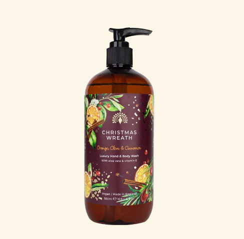 English Soap Company Christmas Wreath Liquid Hand Soap
