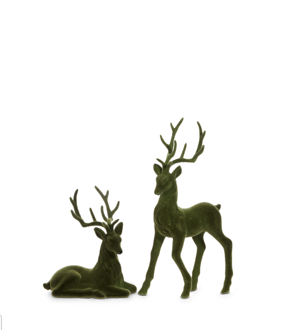 Green Flocked Deer