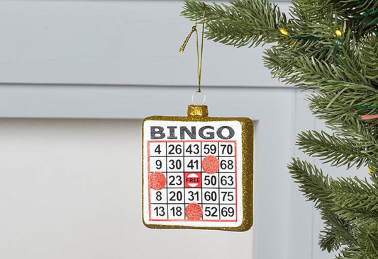 Glass Bingo Ornament