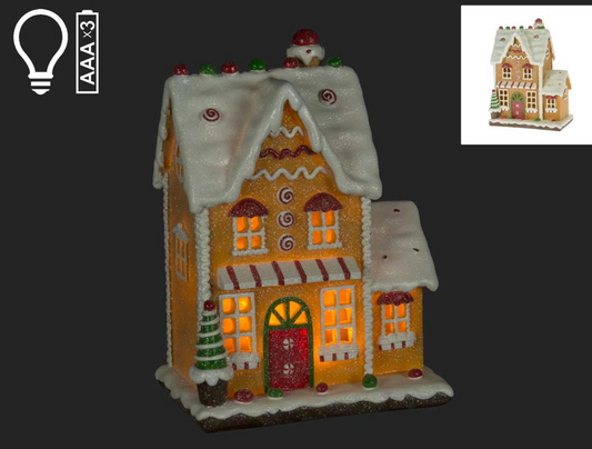 10.5" LED Gingerbread House