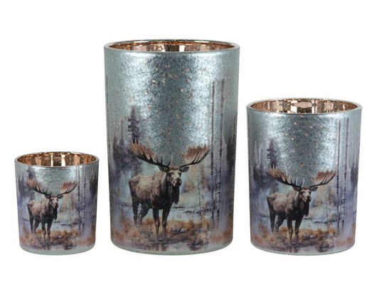 Moose Glass Cylinder Set/3