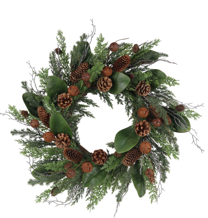 Cedar & Magnolia Wreath 24"
