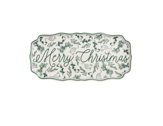Merry Green Toile Tray