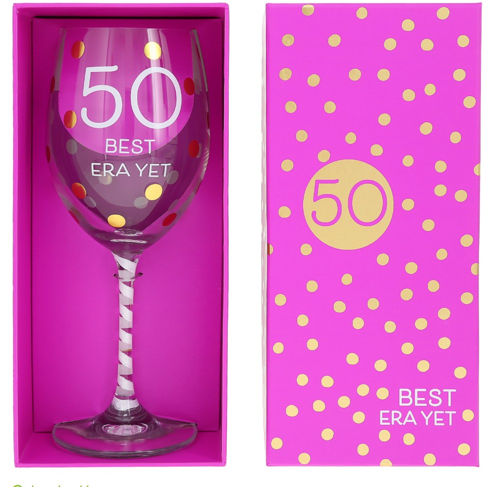 Boxed Birthday Wine Glass