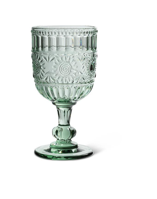 Green Sunflower Glassware