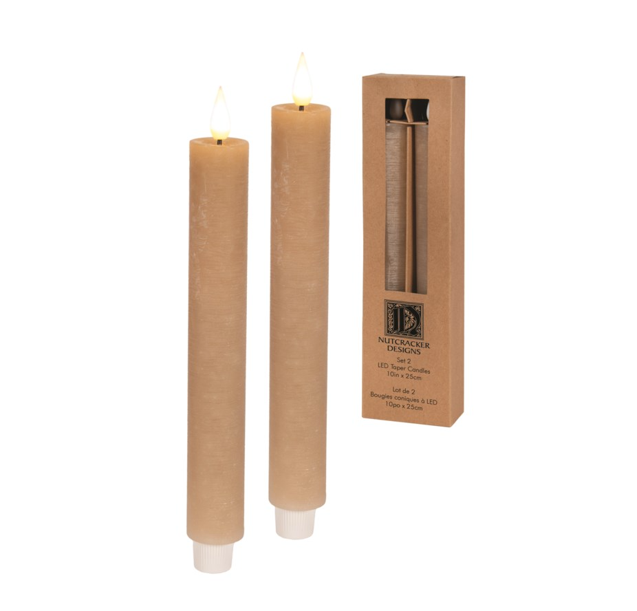 LED Bulky Taper Candle Set/2
