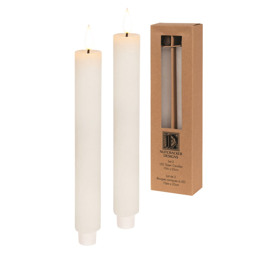 LED Bulky Taper Candle Set/2