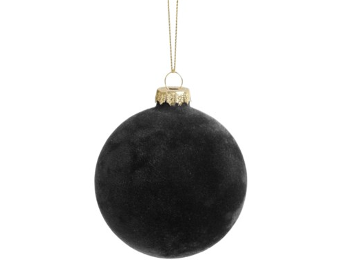 3" Glass Velvet Ornament