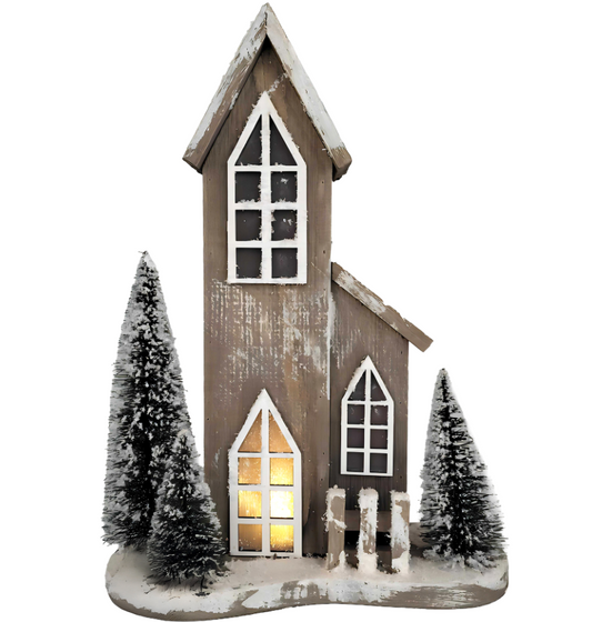 ASST LED Wooden Houses