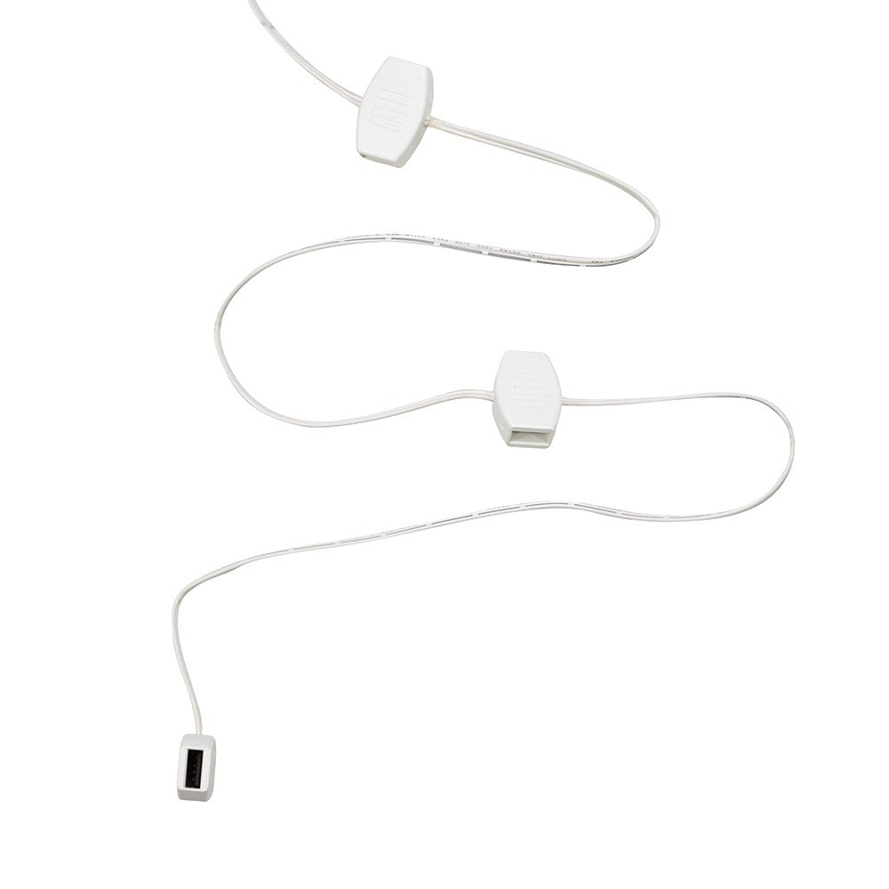 USB Extension Cord W/6 Outlets (White) 6FT