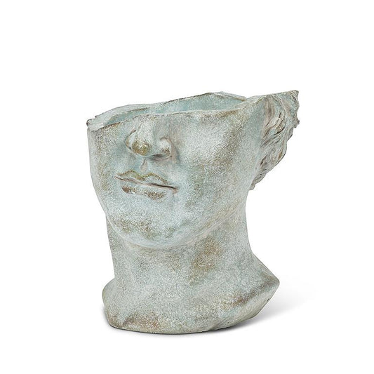 Half Male Face Planter 7"H