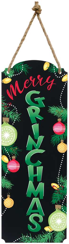 "Merry Grinchmas" Metal Wall Sign