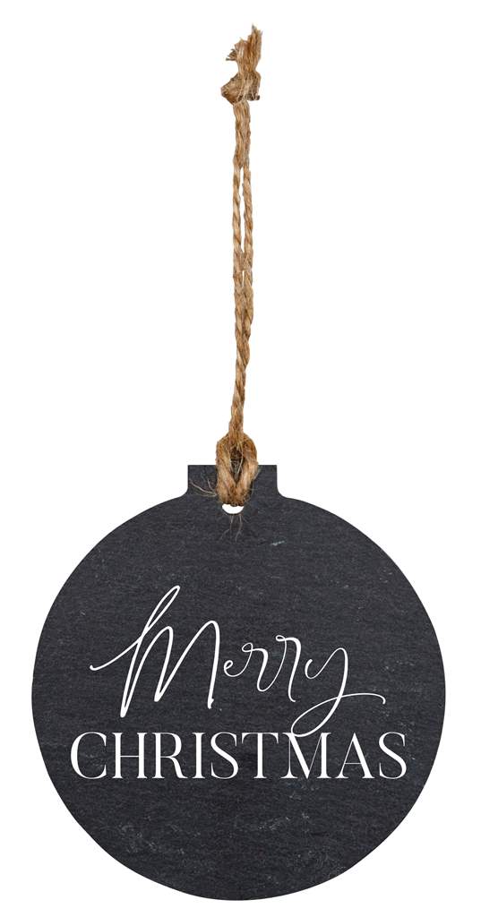 "Merry Christmas" Slate Ornament