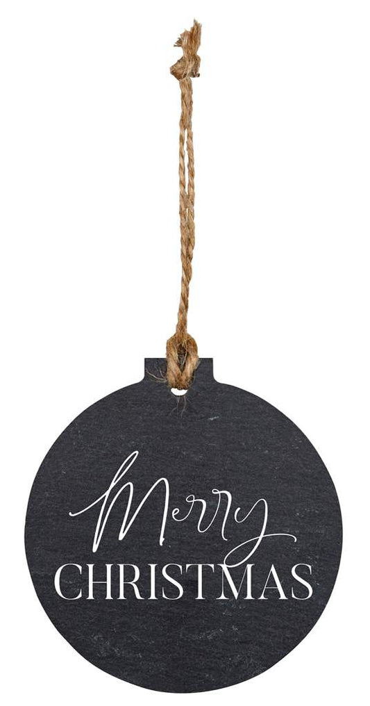 "Merry Christmas" Slate Ornament