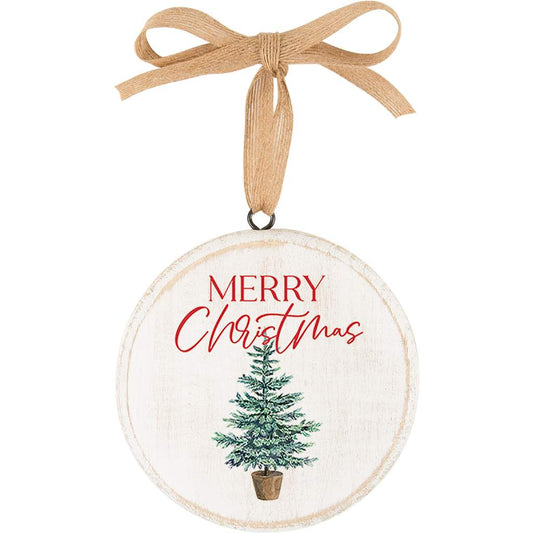 "Merry Christmas" Oversized Rustic Ornament